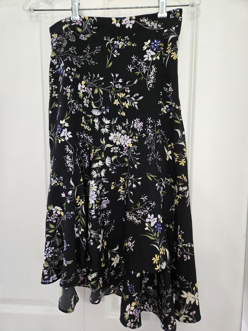 le chateau Black Floral Skater Skirt